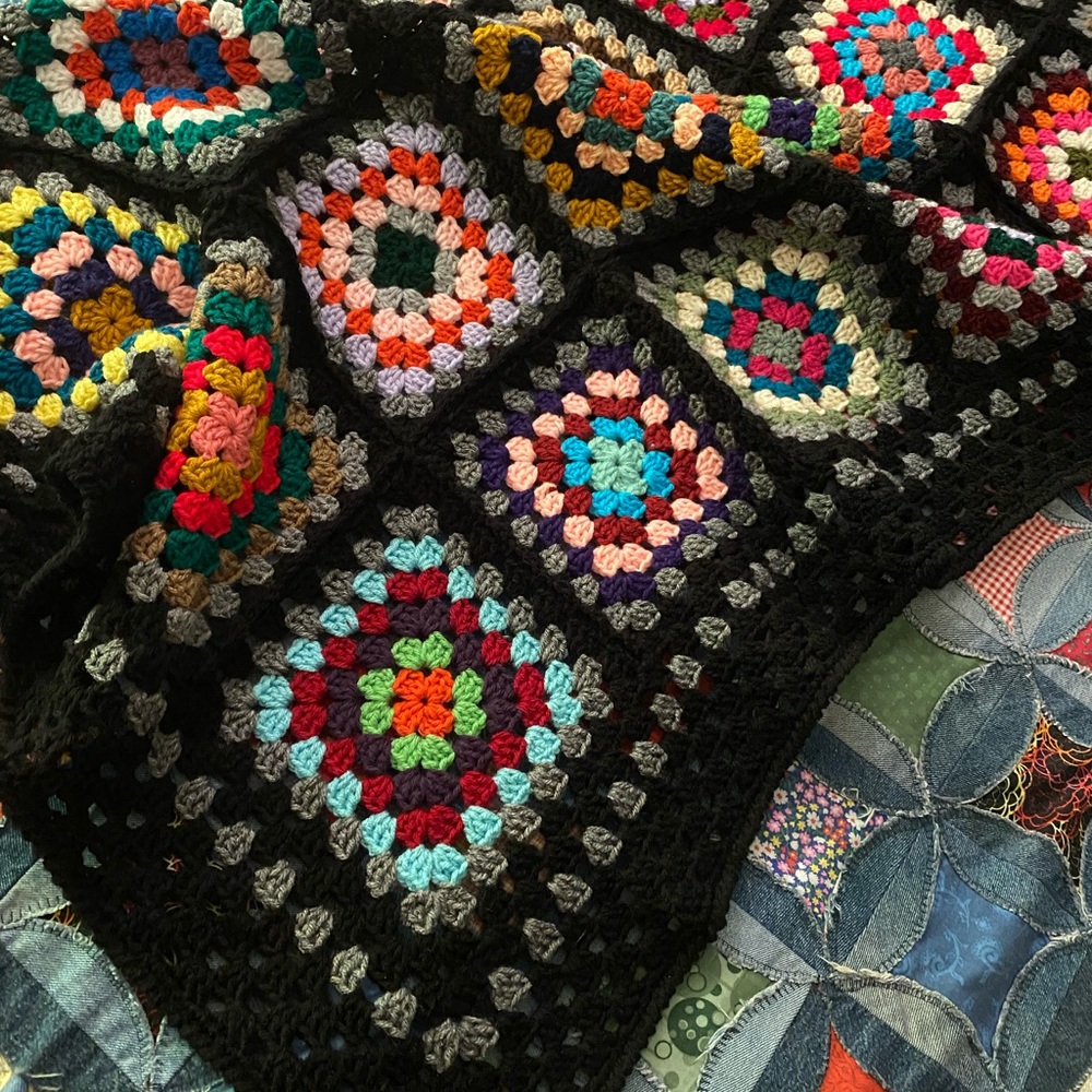 Granny Square Afghan - Picture 2 of 9